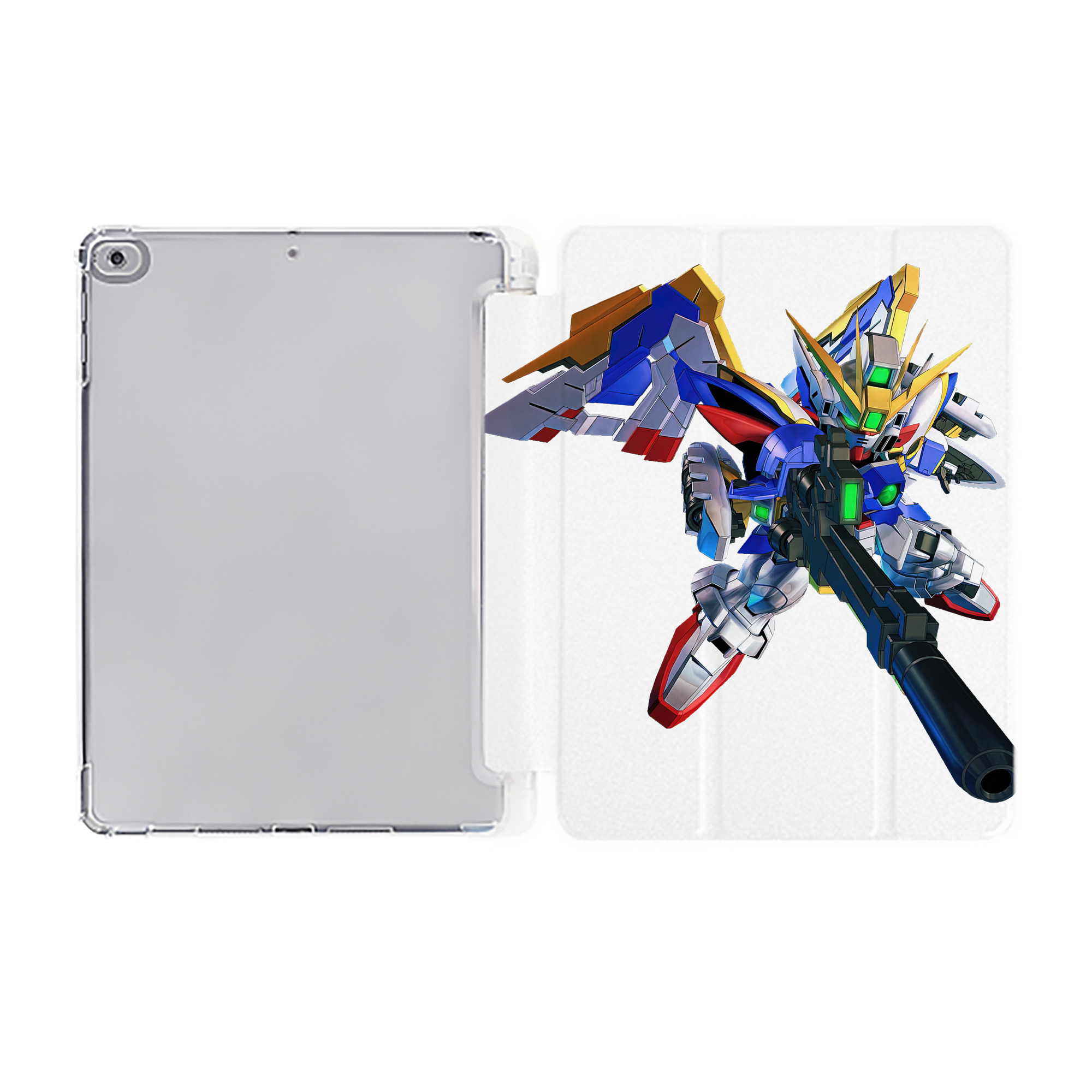 （画像用） 機動戦士ガンダム Mobile Suit Gundam IPad ケース ペン収納付き 三つ折りスタンド PUレザー×シリコン 対応機種9.5/10.5/10.9インチ